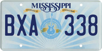 MS license plate BXA338
