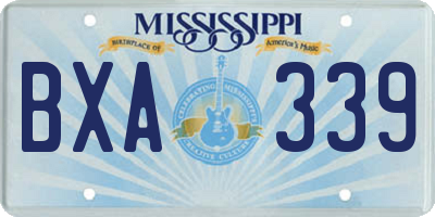 MS license plate BXA339