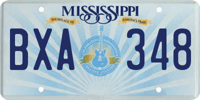 MS license plate BXA348