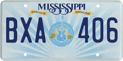 MS license plate BXA406
