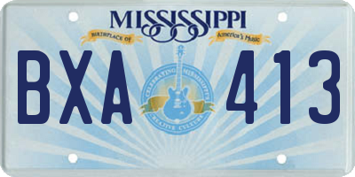 MS license plate BXA413