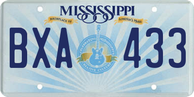 MS license plate BXA433