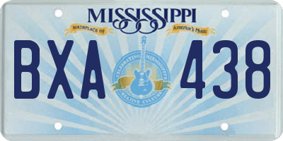 MS license plate BXA438