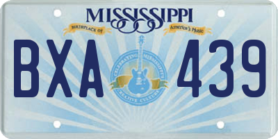 MS license plate BXA439
