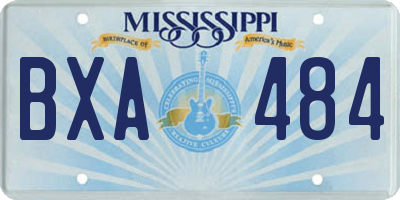 MS license plate BXA484