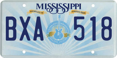 MS license plate BXA518