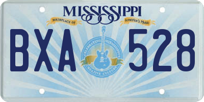 MS license plate BXA528