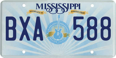 MS license plate BXA588