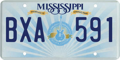 MS license plate BXA591