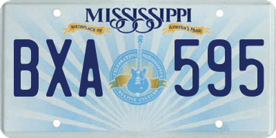 MS license plate BXA595
