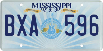 MS license plate BXA596