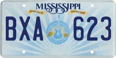 MS license plate BXA623