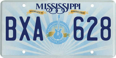 MS license plate BXA628