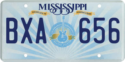 MS license plate BXA656