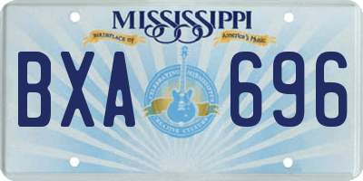 MS license plate BXA696