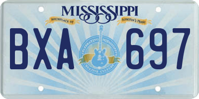 MS license plate BXA697