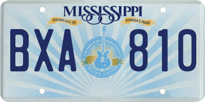 MS license plate BXA810