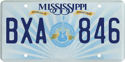 MS license plate BXA846