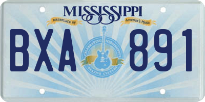MS license plate BXA891