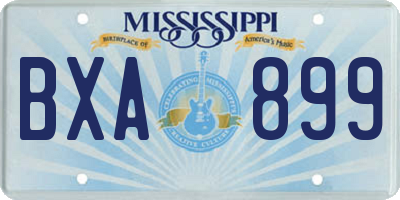 MS license plate BXA899