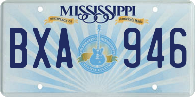 MS license plate BXA946