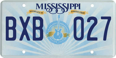 MS license plate BXB027