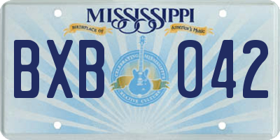 MS license plate BXB042