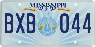 MS license plate BXB044