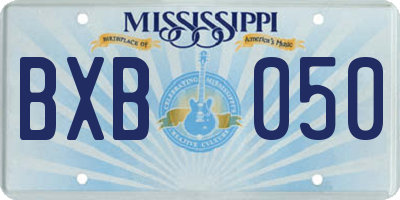 MS license plate BXB050