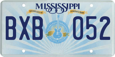 MS license plate BXB052