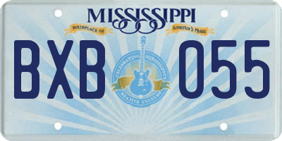 MS license plate BXB055