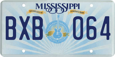 MS license plate BXB064