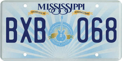 MS license plate BXB068