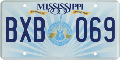 MS license plate BXB069