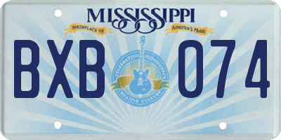 MS license plate BXB074