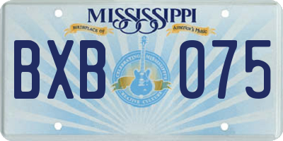MS license plate BXB075