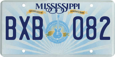 MS license plate BXB082