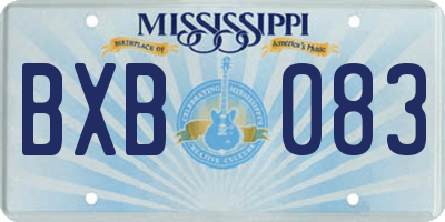 MS license plate BXB083