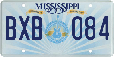 MS license plate BXB084