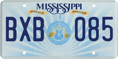 MS license plate BXB085