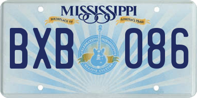 MS license plate BXB086