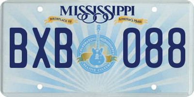 MS license plate BXB088