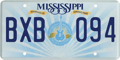 MS license plate BXB094
