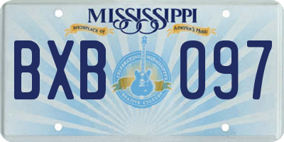 MS license plate BXB097