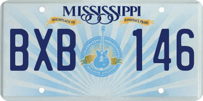 MS license plate BXB146