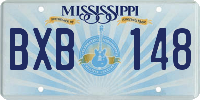 MS license plate BXB148