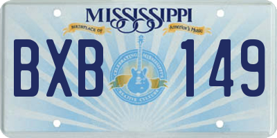 MS license plate BXB149