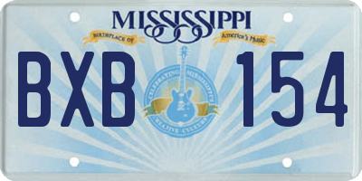MS license plate BXB154