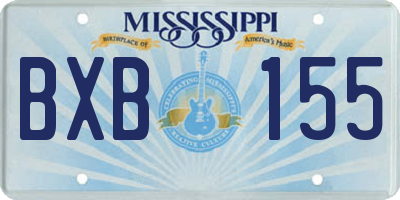 MS license plate BXB155