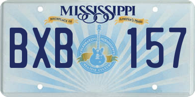 MS license plate BXB157